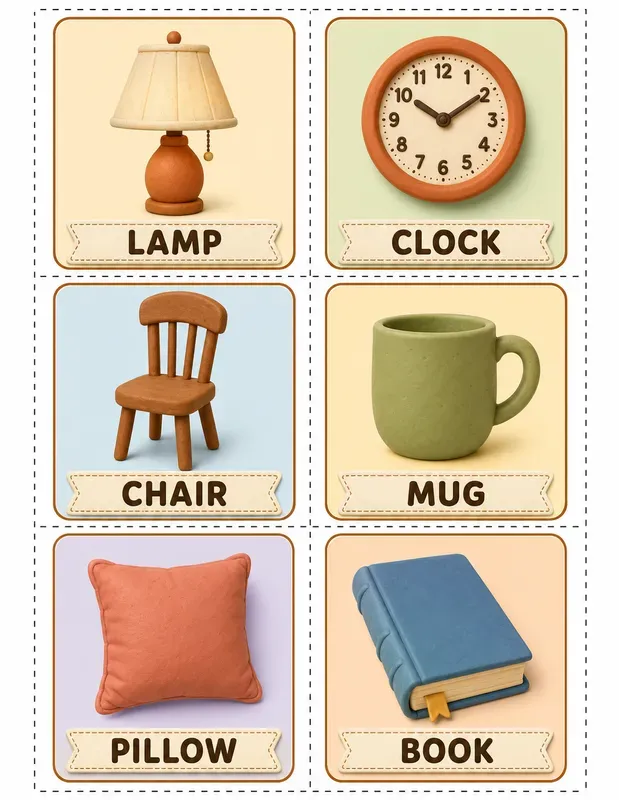 Preschool First Words Picture Cards