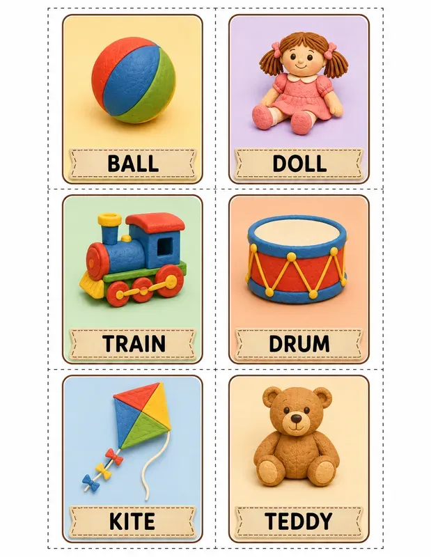 Preschool First Words Picture Cards