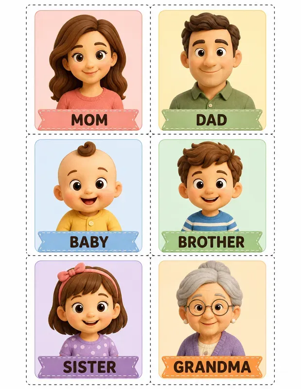 Preschool First Words Picture Cards