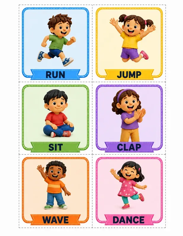 Preschool First Words Picture Cards