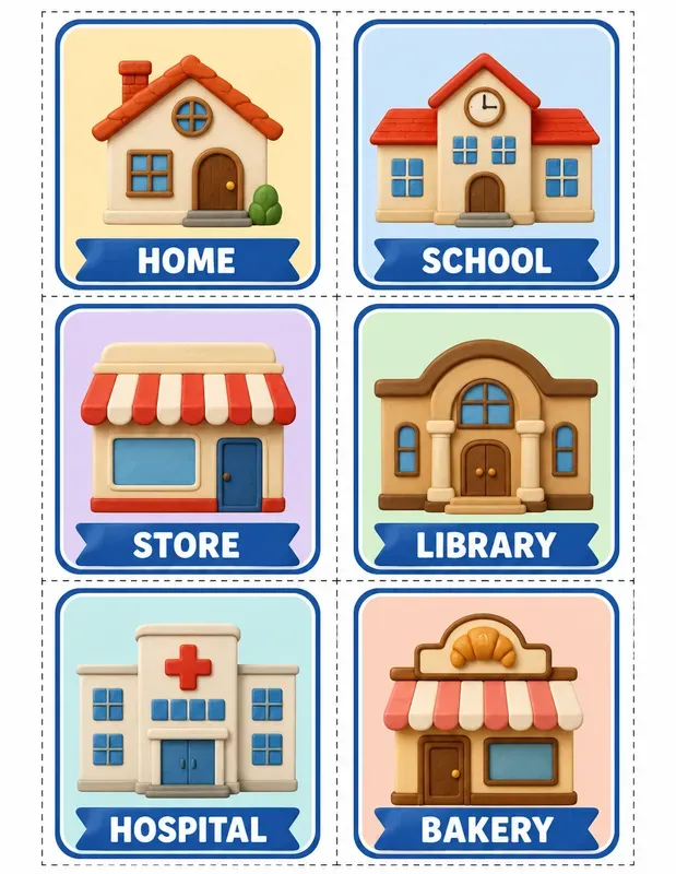 Preschool First Words Picture Cards