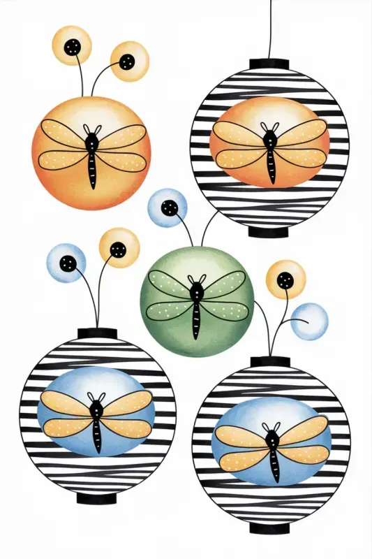 Whimsical Nature Forms In Watercolors