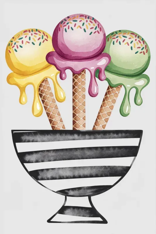 Whimsical Nature Forms In Watercolors