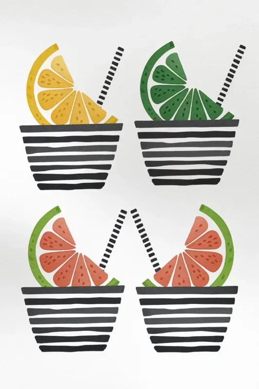 Whimsical Nature Forms In Watercolors