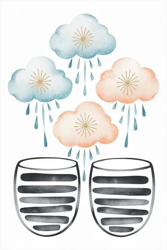 Whimsical Nature Forms In Watercolors