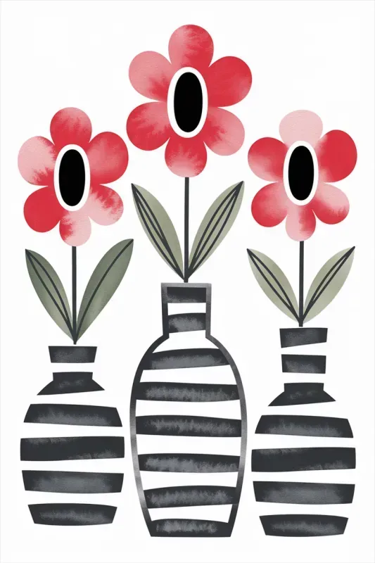 Whimsical Nature Forms In Watercolors