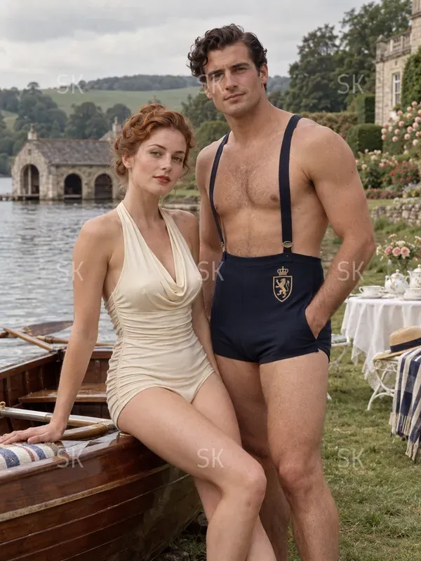 Cinematic Vintage Swimsuit Photography