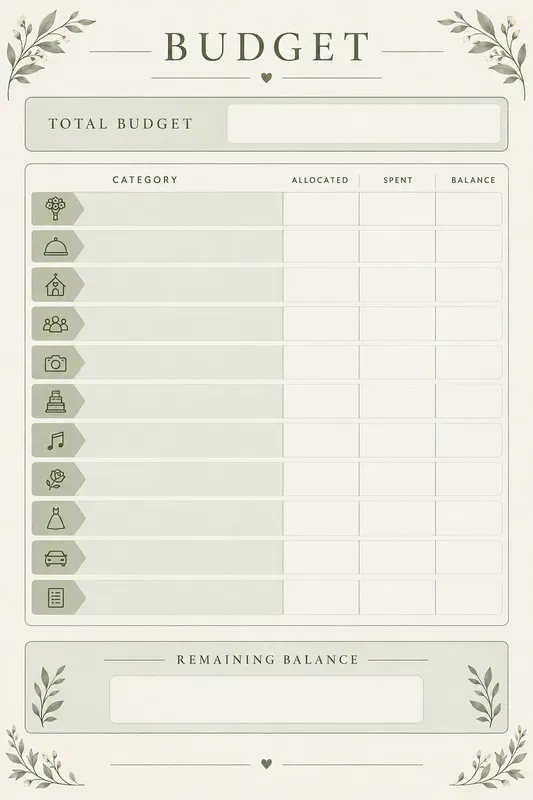 Wedding Planning Journal Templates