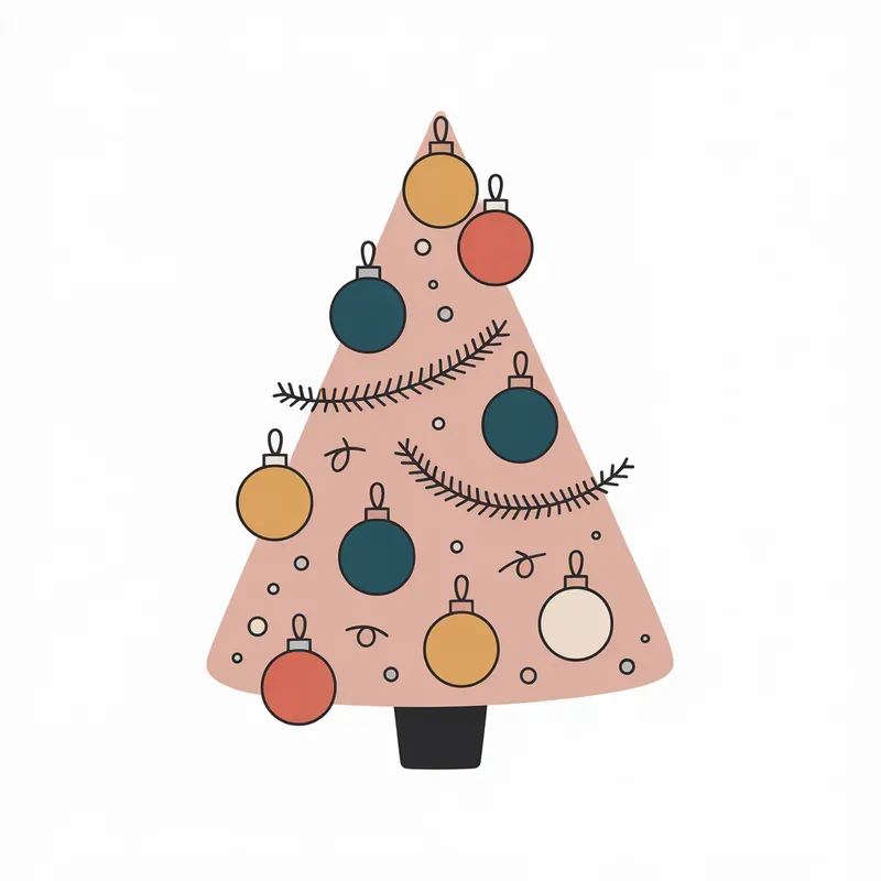 Cute Minimalist Christmas Objects