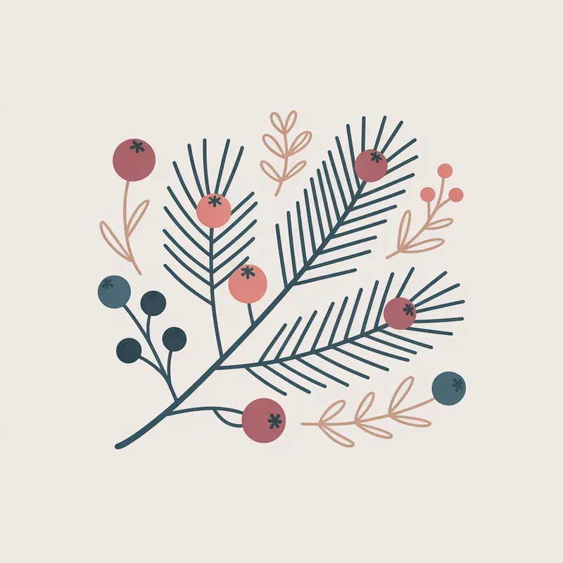 Cute Minimalist Christmas Objects