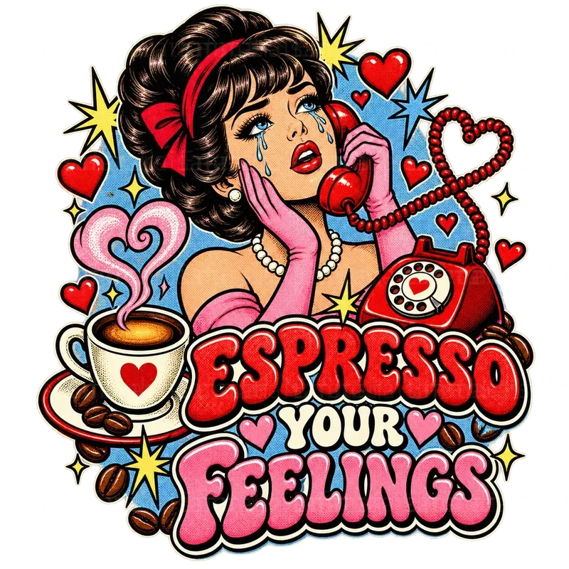 Retro Pop Art Coffee Tshirt Designs