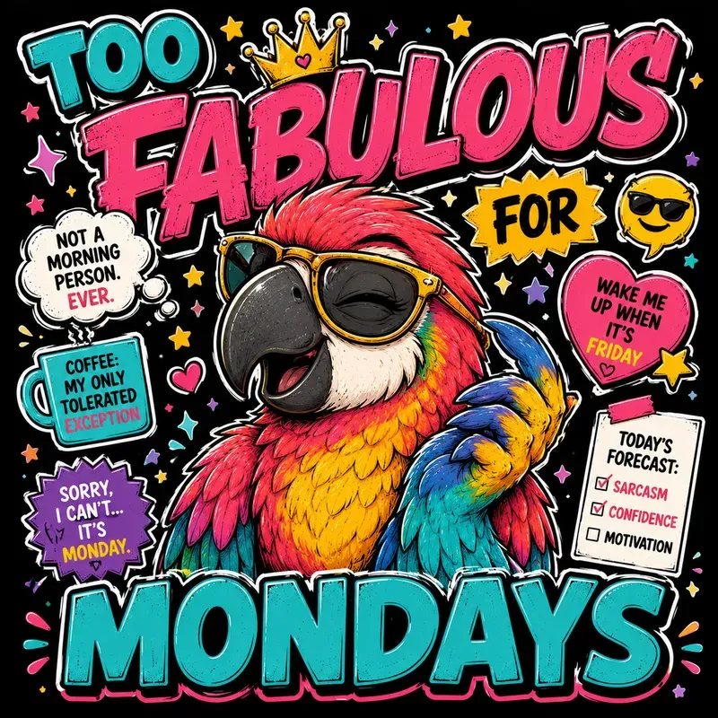 Funny Animal Mood Quote Tshirt Art