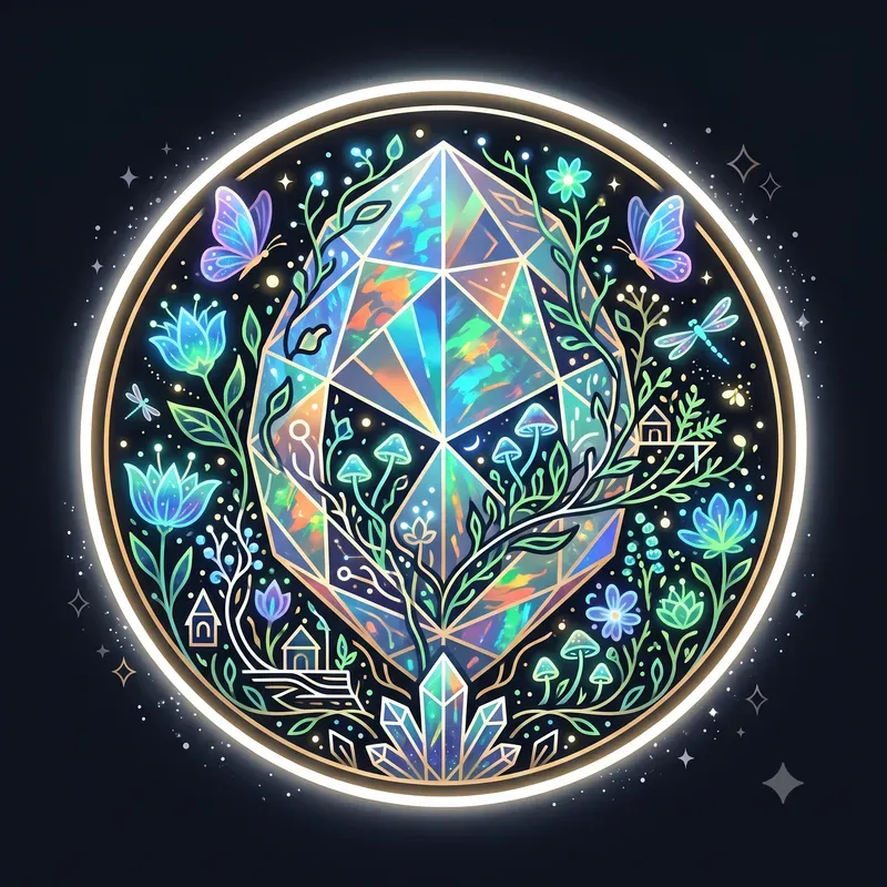 Glowing Gem Garden Emblems