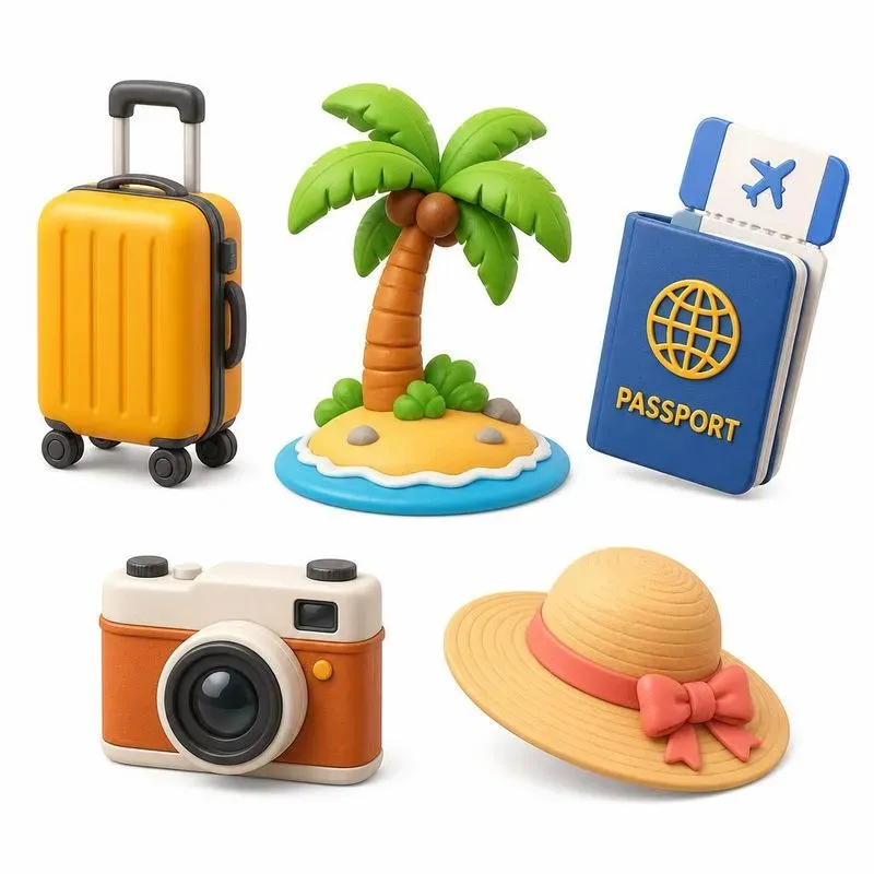 3D Clay Render Business Icons