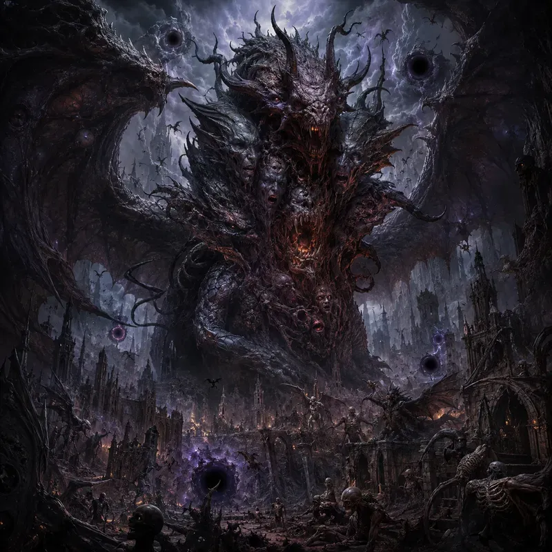 Dark Fantasy Monster Realms Art