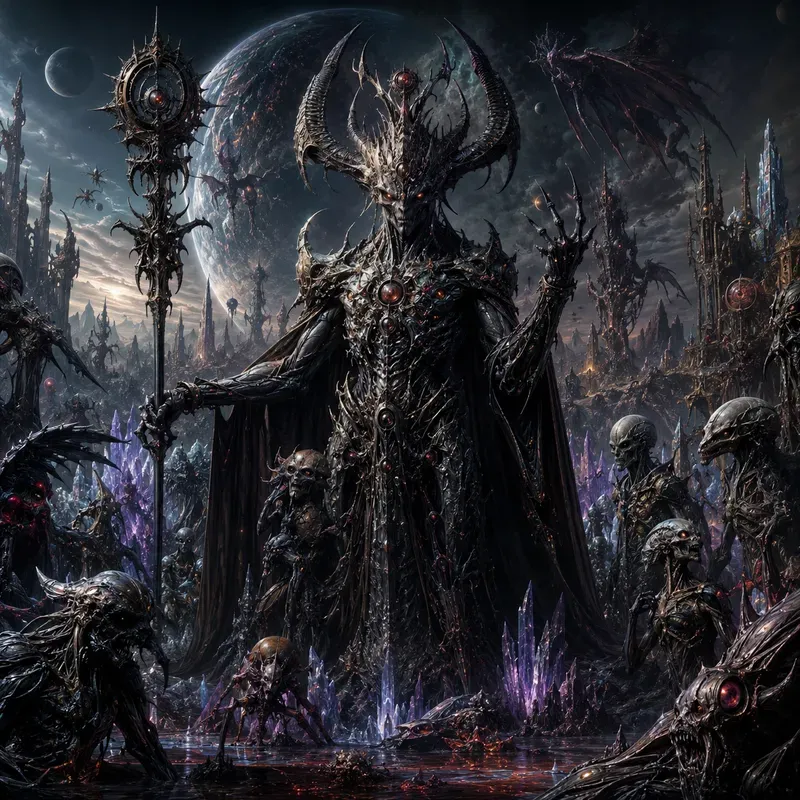 Dark Fantasy Monster Realms Art