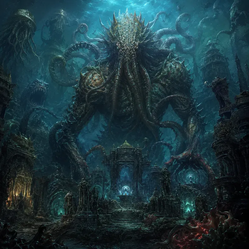 Dark Fantasy Monster Realms Art