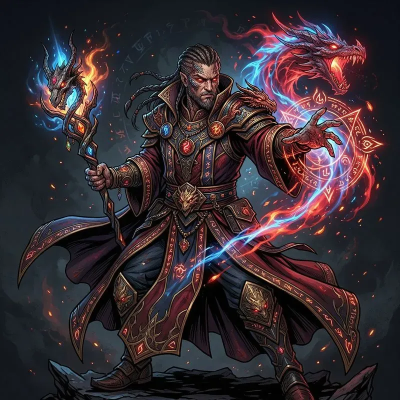 Iconic Spellcasting Sorcerer Portraits
