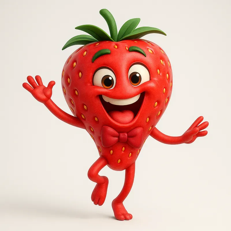 3D Fruit Mascot Pixar Style Characters