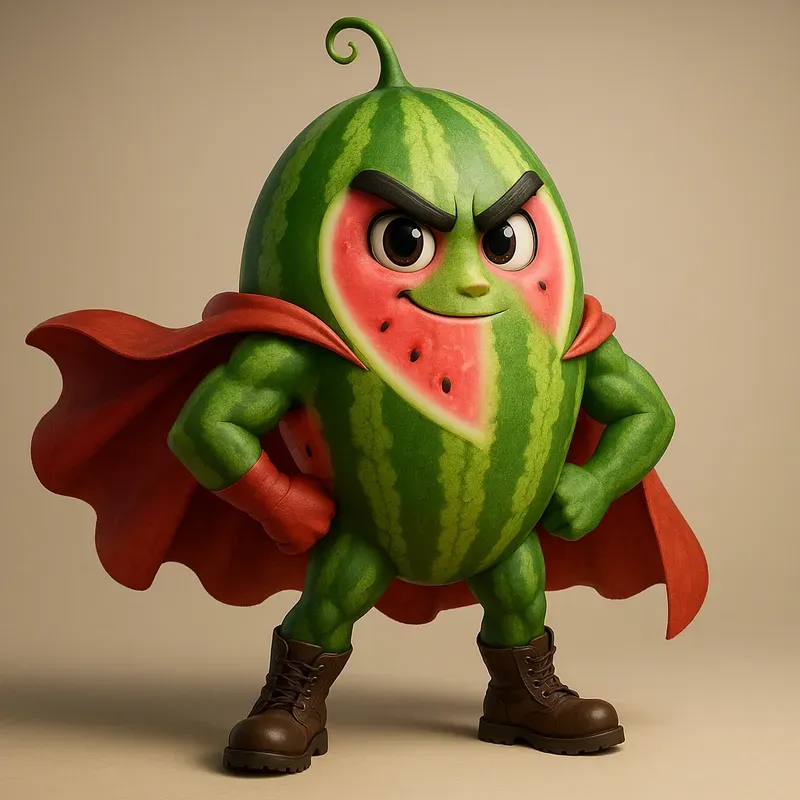 3D Fruit Mascot Pixar Style Characters