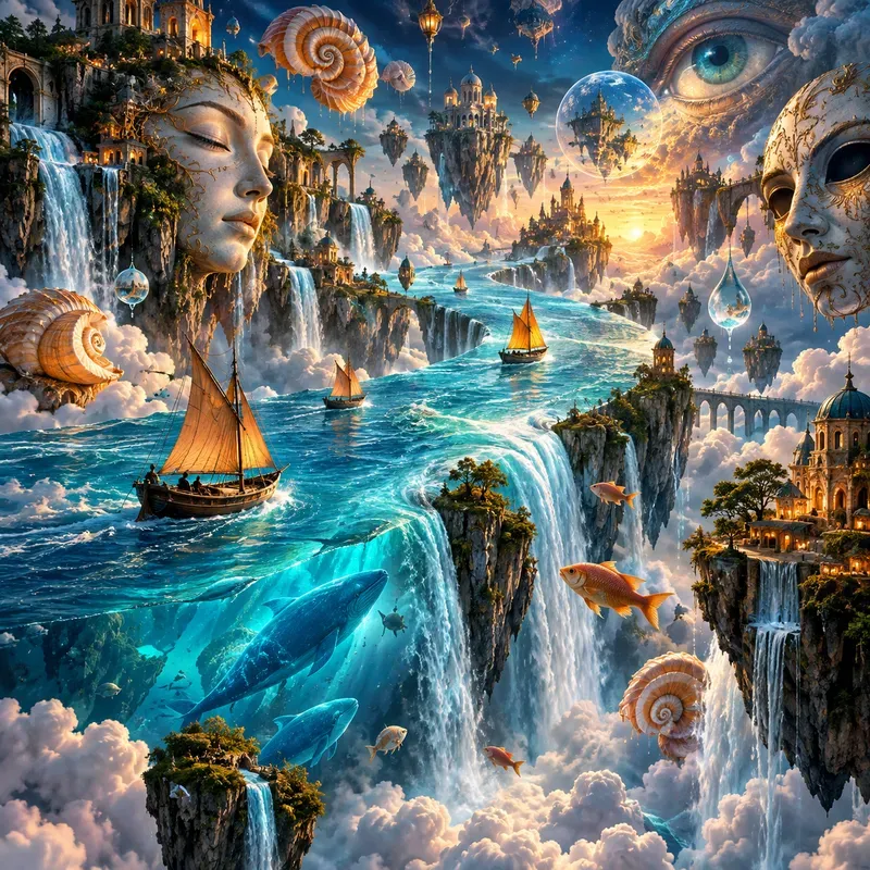 Surreal Cosmic Dreamscapes