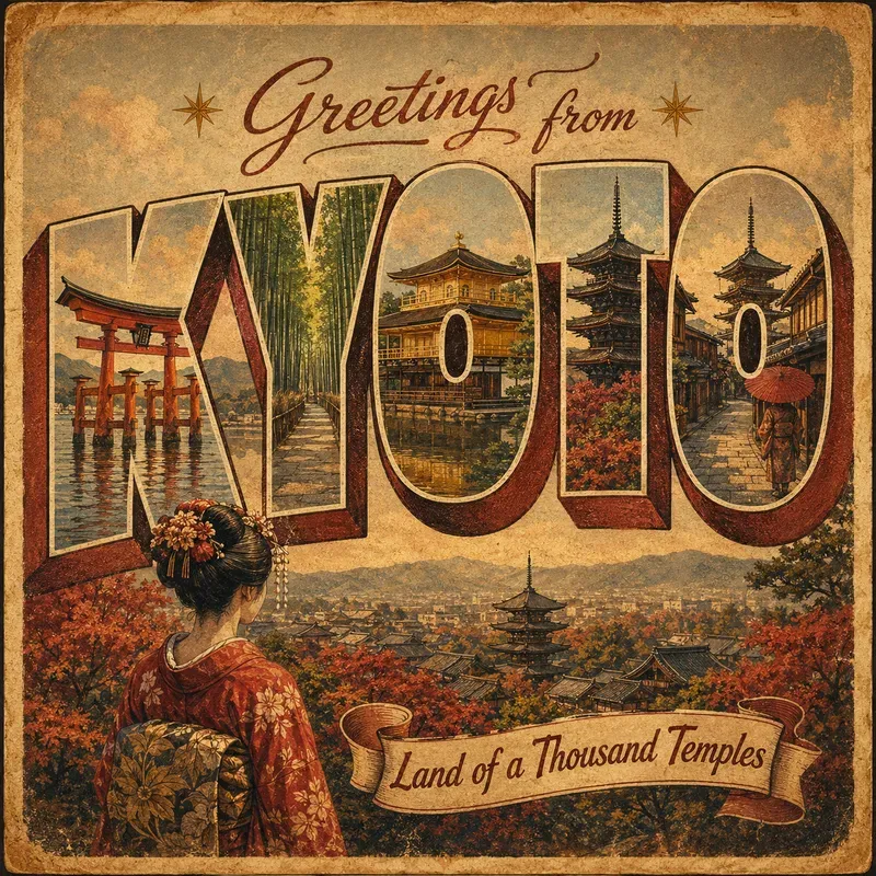 Largeletter Destination Postcard Art