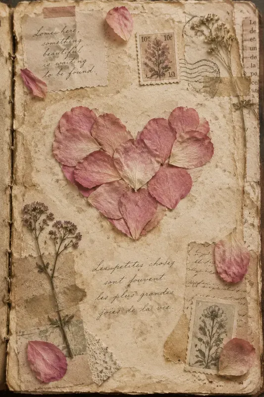 Pressed Flower Junk Journal Pages