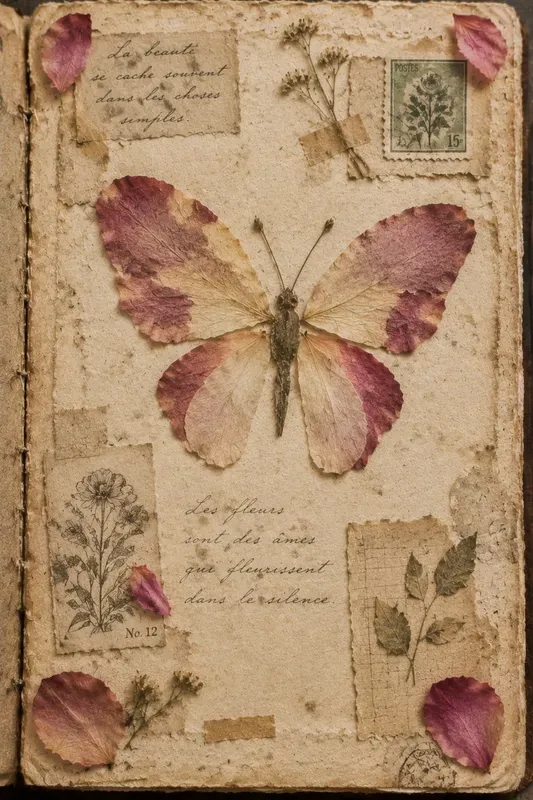 Pressed Flower Junk Journal Pages