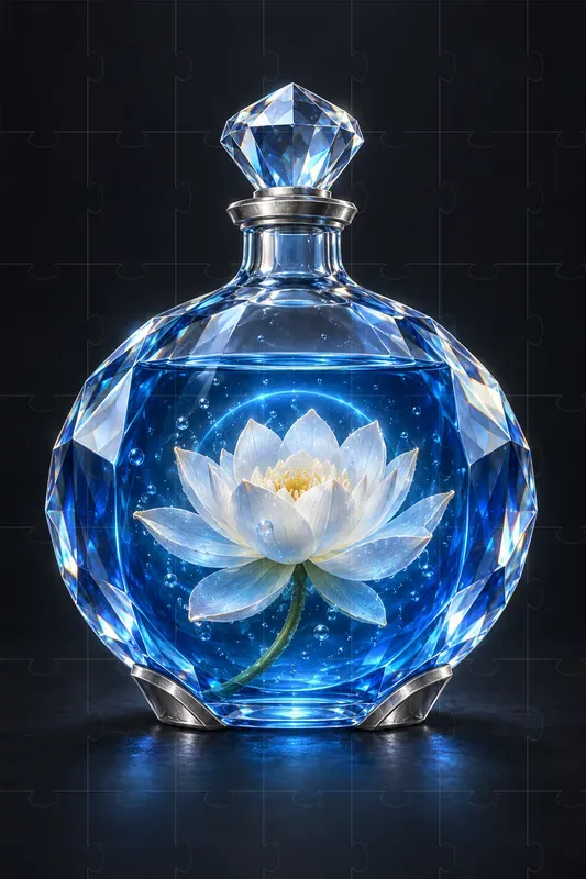 Botanical Crystal Potion Art