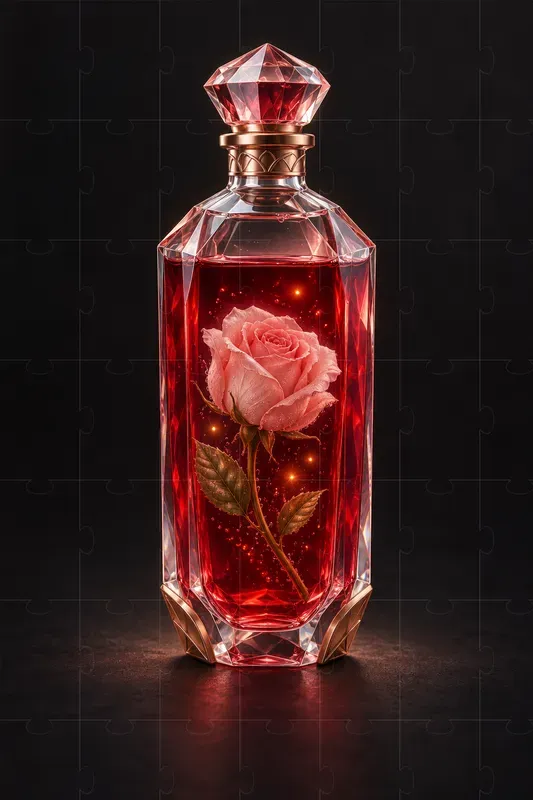 Botanical Crystal Potion Art