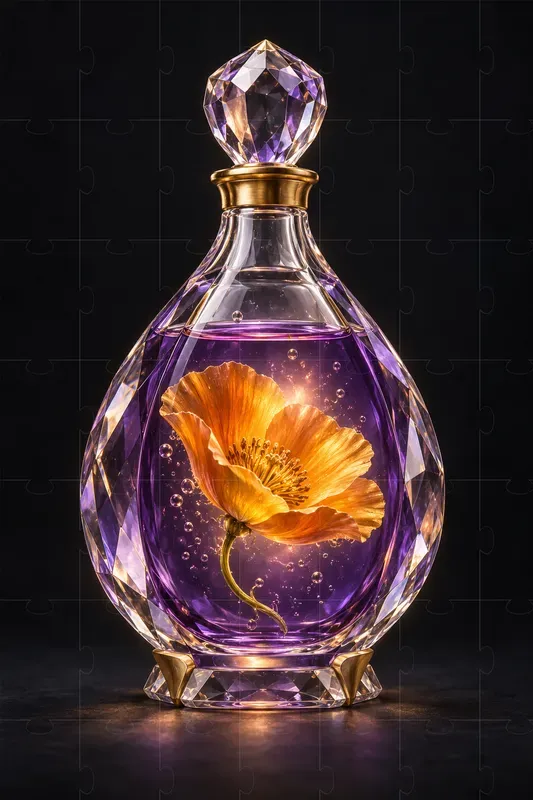 Botanical Crystal Potion Art
