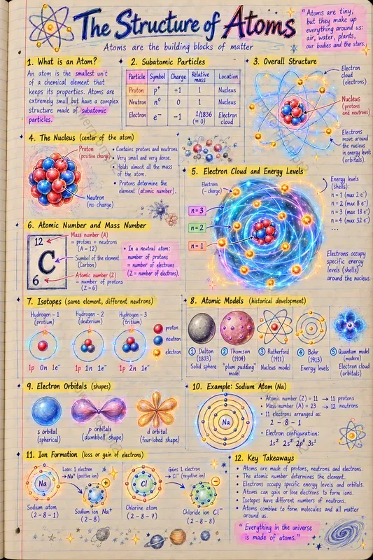 Neon Handwritten Science Notes