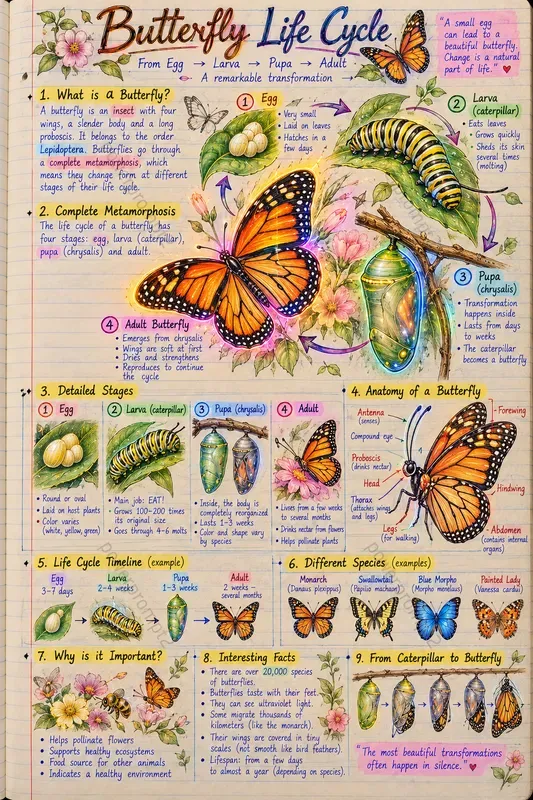 Neon Handwritten Science Notes