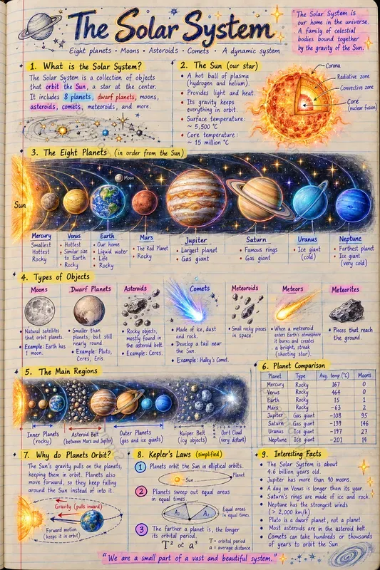 Neon Handwritten Science Notes