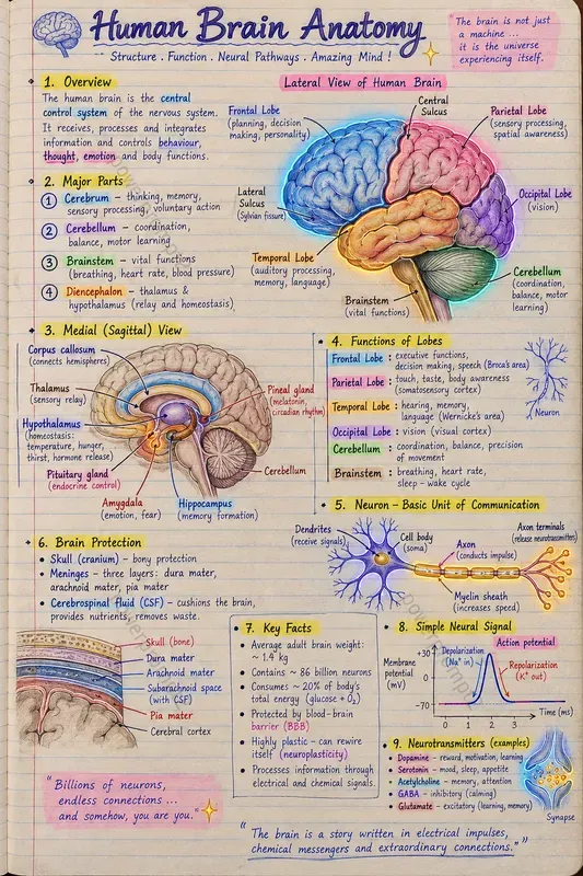Neon Handwritten Science Notes