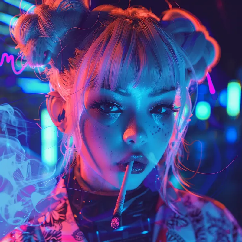 Vaporwave Anime Portraits