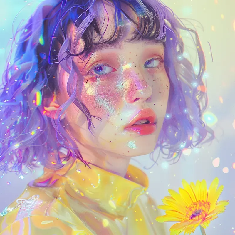 Vaporwave Anime Portraits