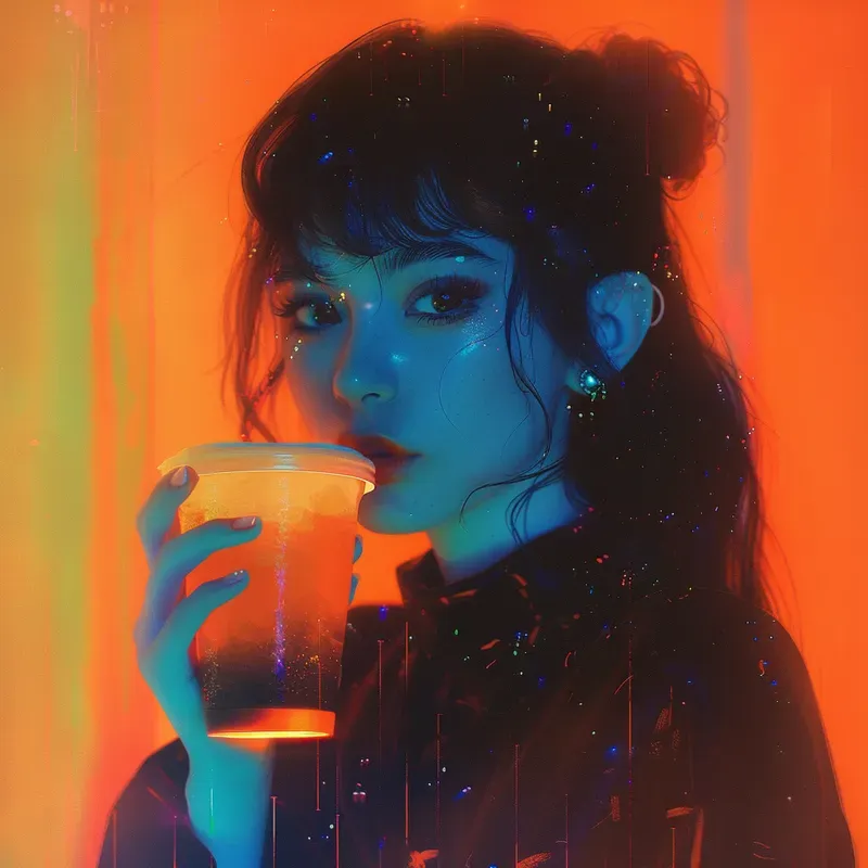 Vaporwave Anime Portraits