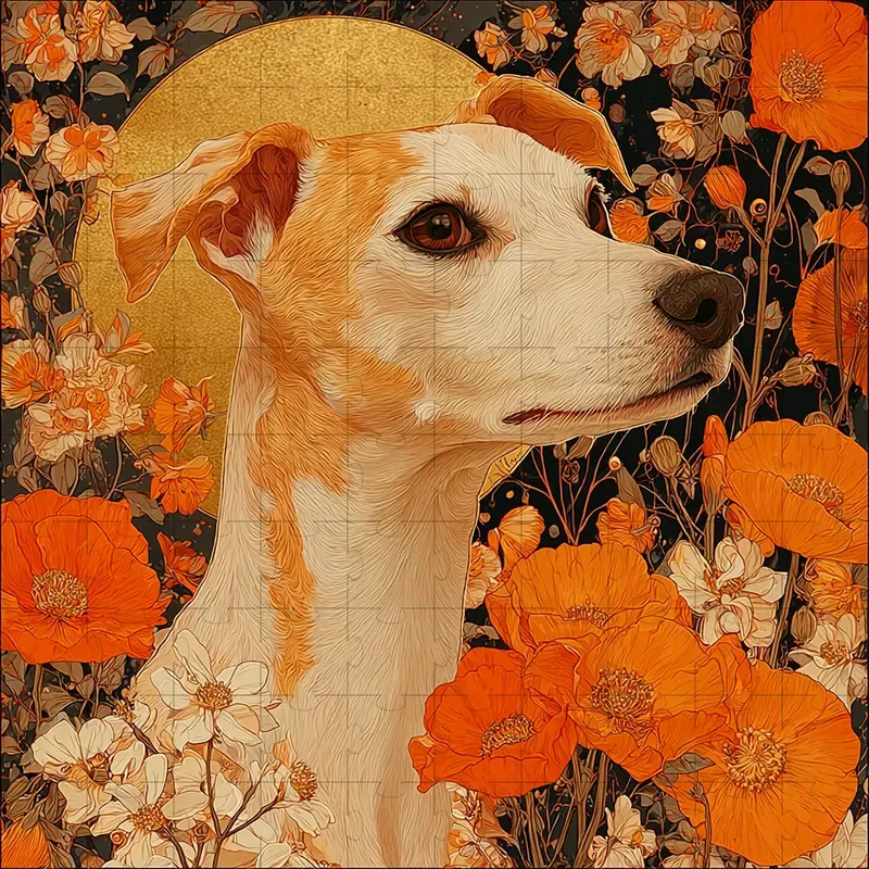 Art Nouveau Mucha Floral Gilded Prints