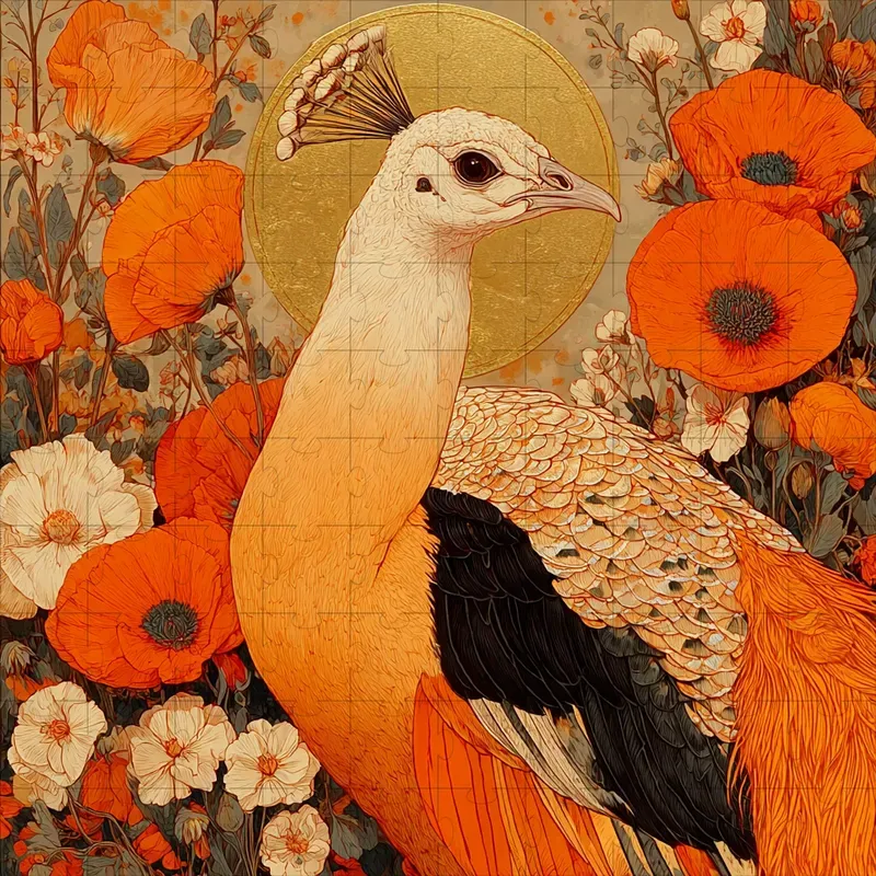 Art Nouveau Mucha Floral Gilded Prints
