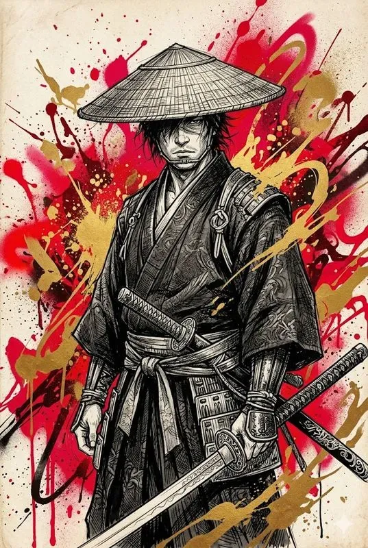 Amano Style Anime Splash Art