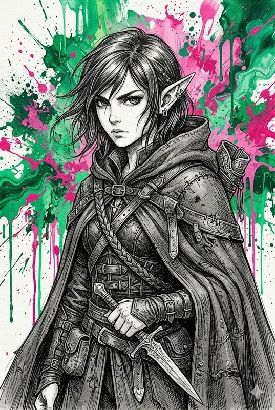 Amano Style Anime Splash Art