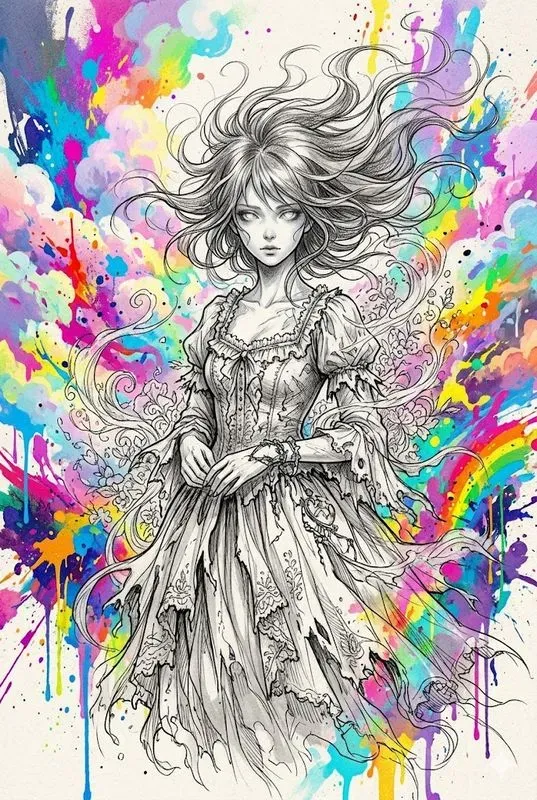 Amano Style Anime Splash Art