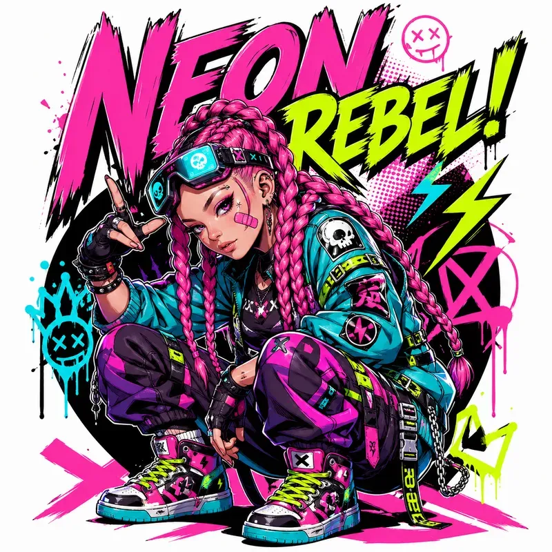 Neon Comic Tee Designs