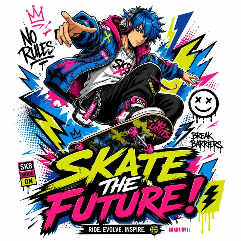 Neon Comic Tee Designs