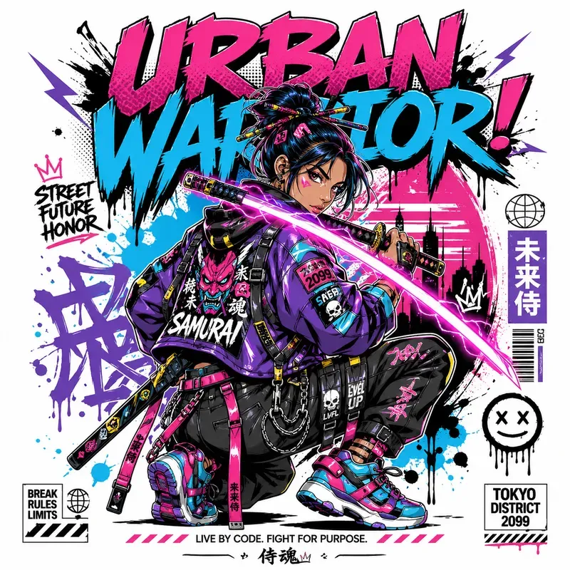 Neon Comic Tee Designs