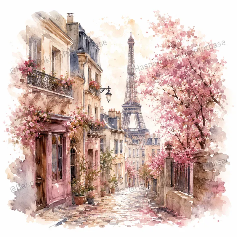 Famous City Watercolor Street Scenes