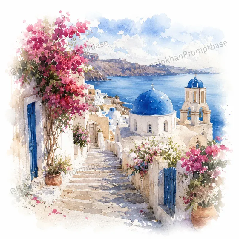 Famous City Watercolor Street Scenes