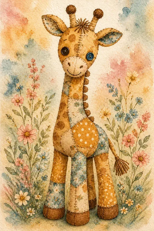 Vintage Patchwork Nursery Wall Art Decors