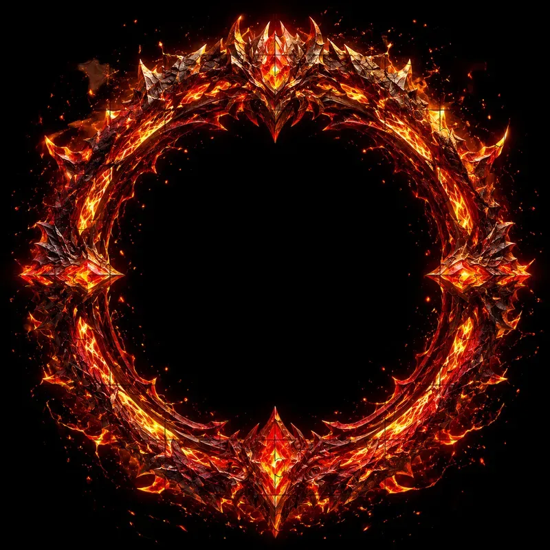 Arcane Elemental Magical Circle Frames